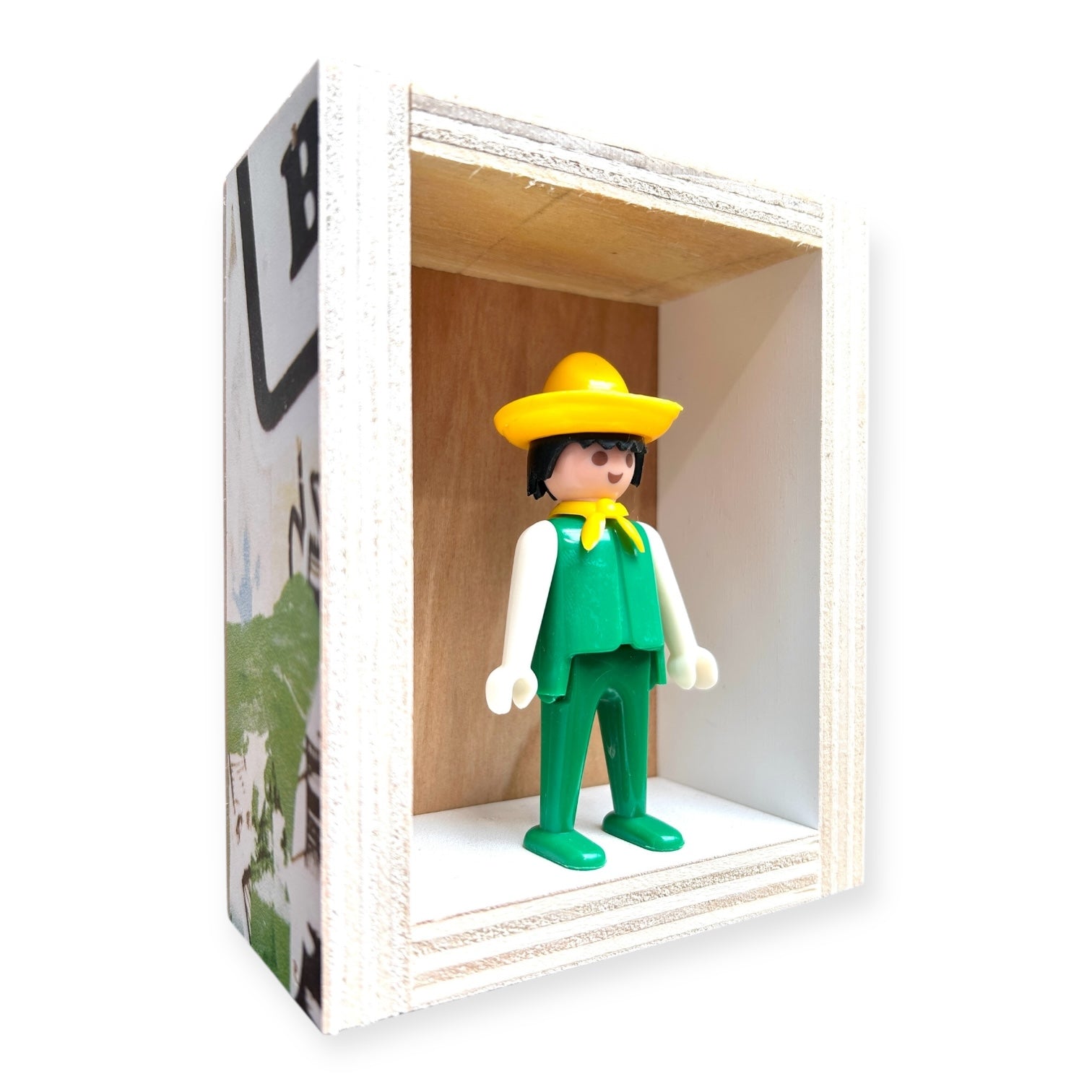 Playmobil huisje 'Groenwit popje met gele sombrero'