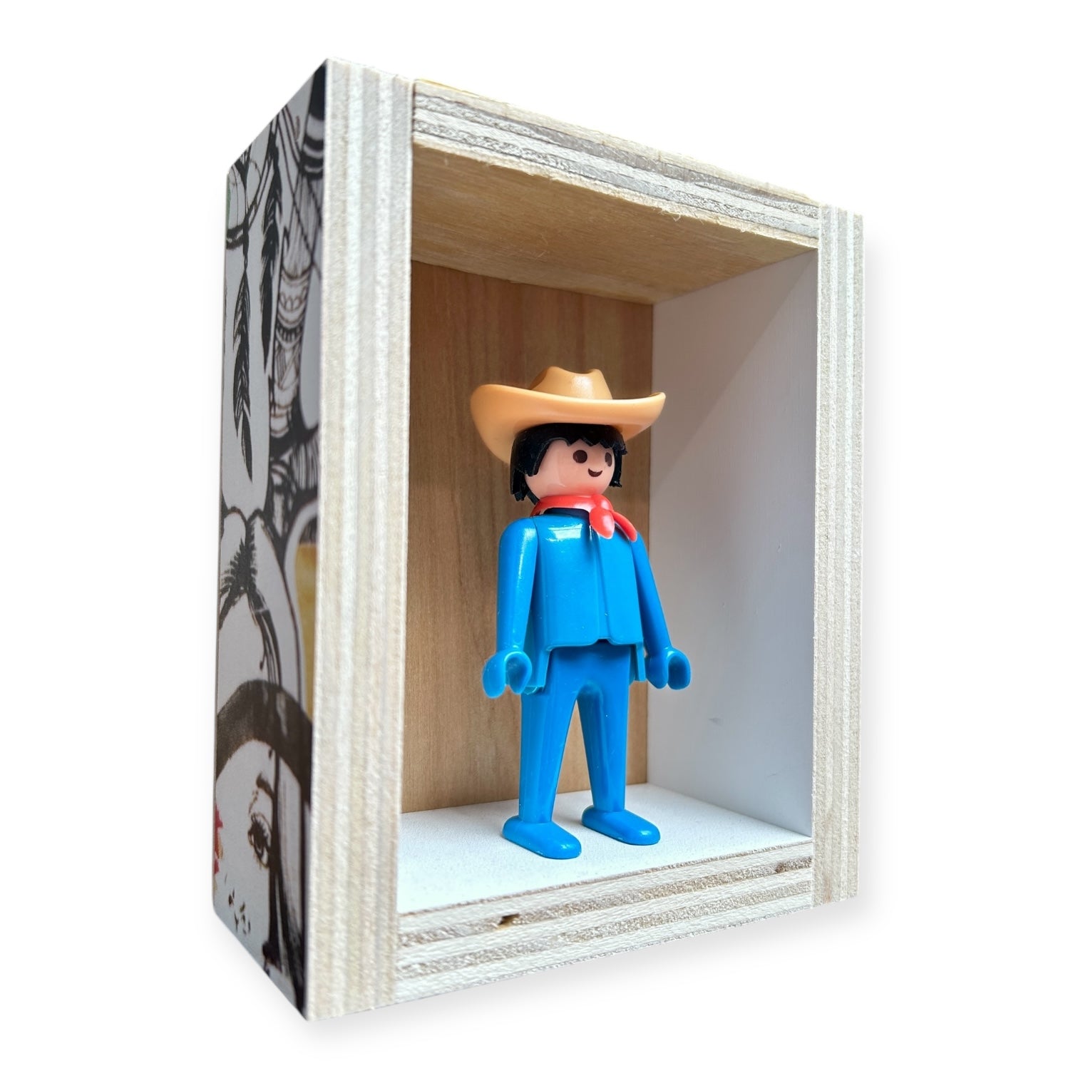 Playmobil huisje 'Blauwe cowboy met bruine hoed'