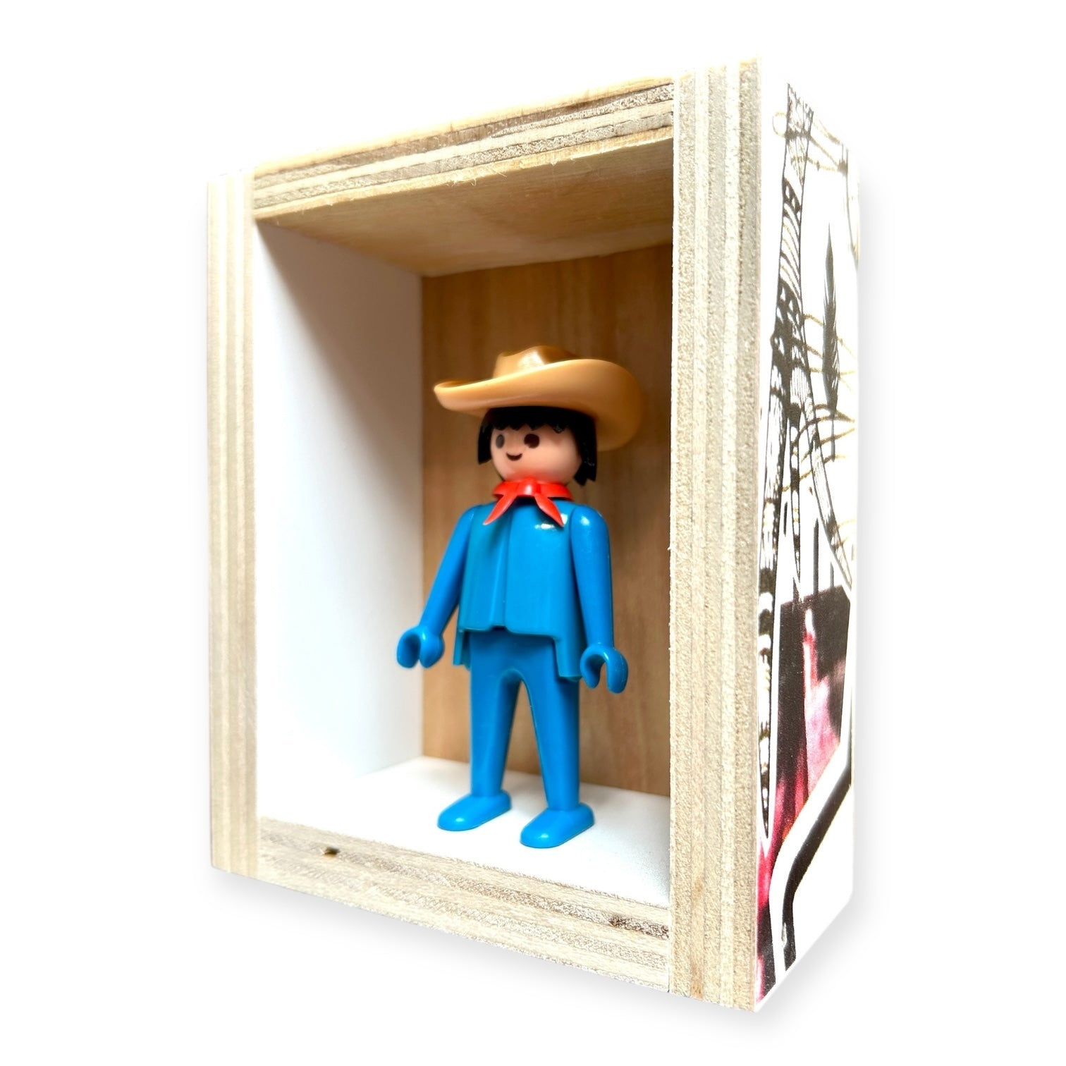 Playmobil huisje 'Blauwe cowboy met bruine hoed'