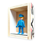 Playmobil huisje 'Blauw popje met blauwe pet'