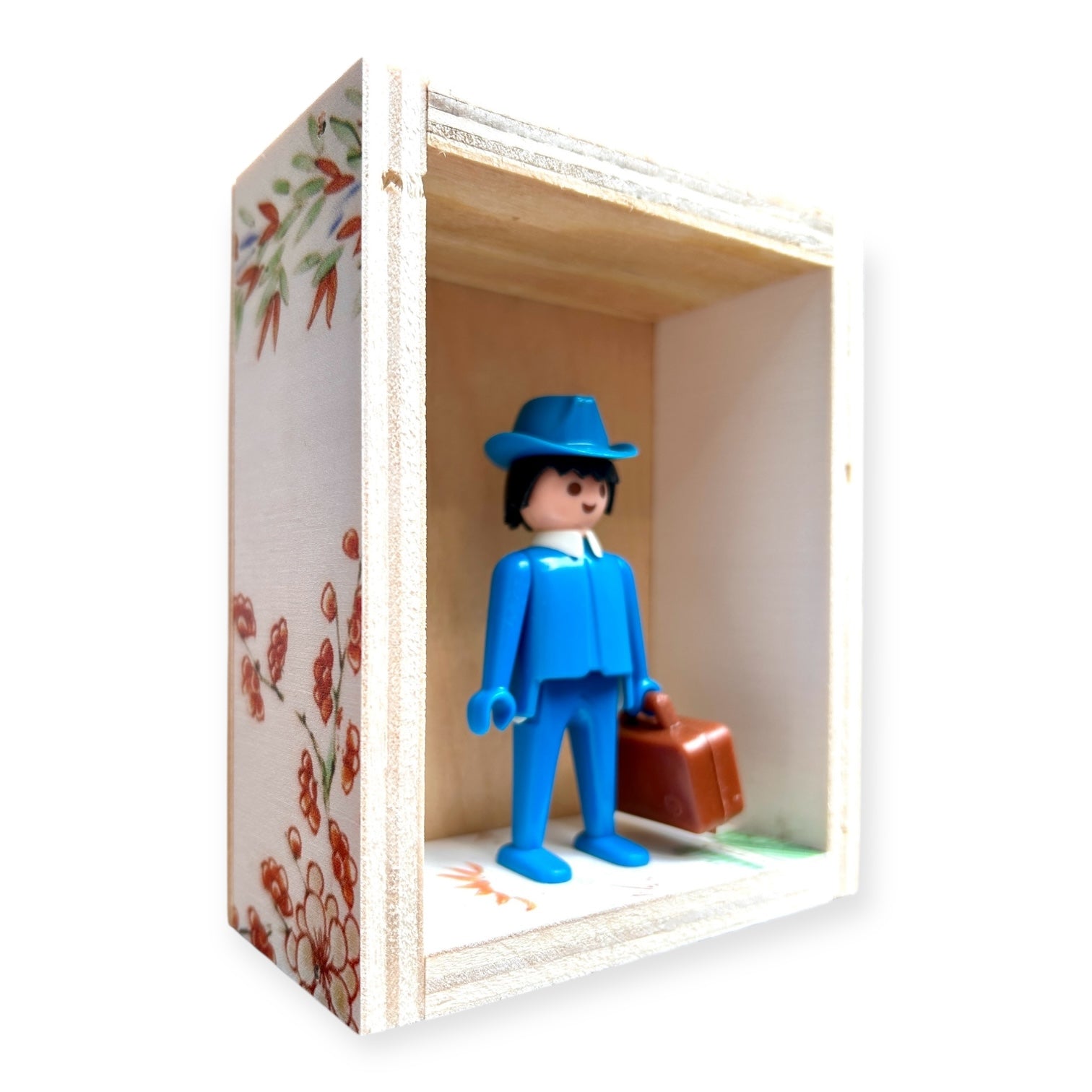 Playmobil huisje 'Blauw popje met bruine koffer'