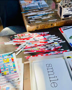 WORKSHOP PAPIERVLECHTEN in ons atelier / inclusief 1 ingelijst kunstwerk (ca 3 uur)