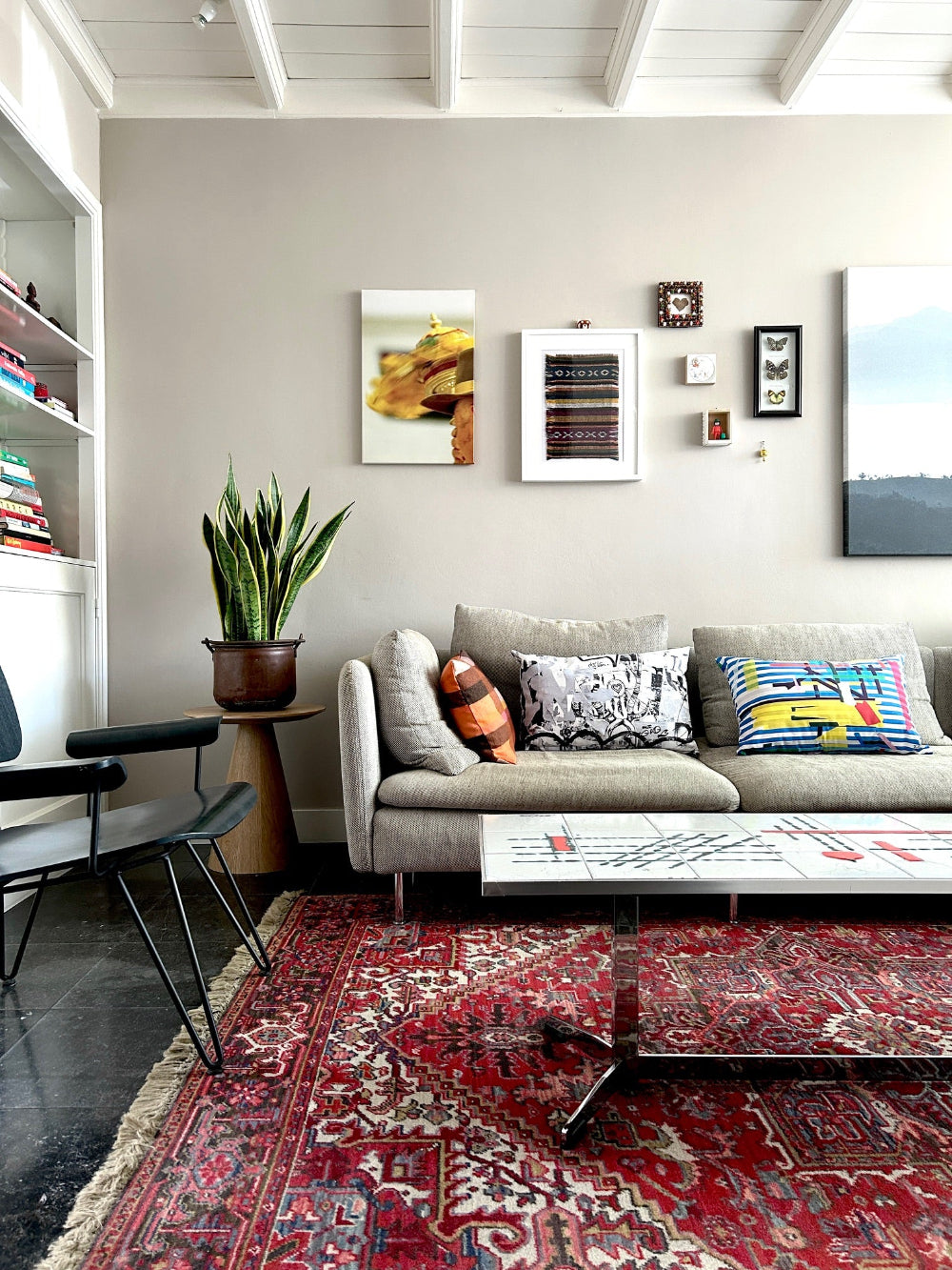 Kussen / Bla zwartwit