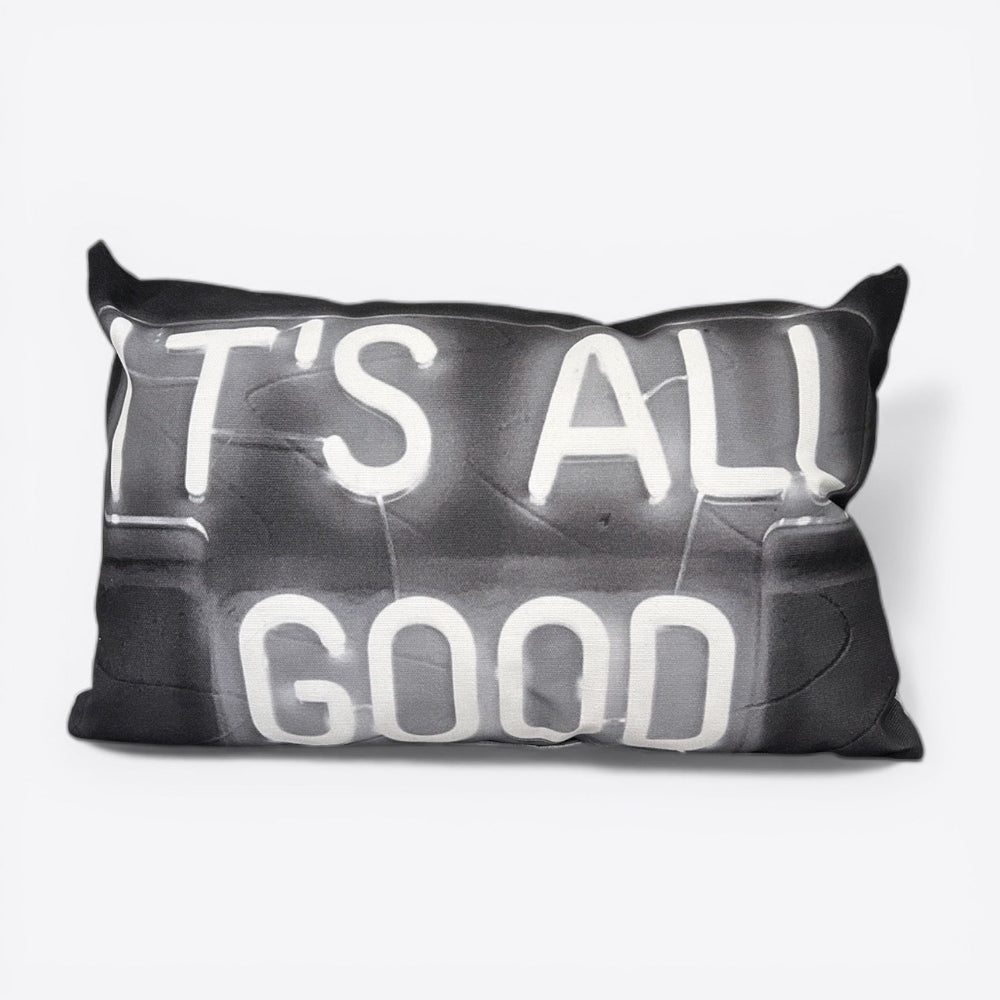 Kussen / F* Amazing + AllGood / Zwart Grijs