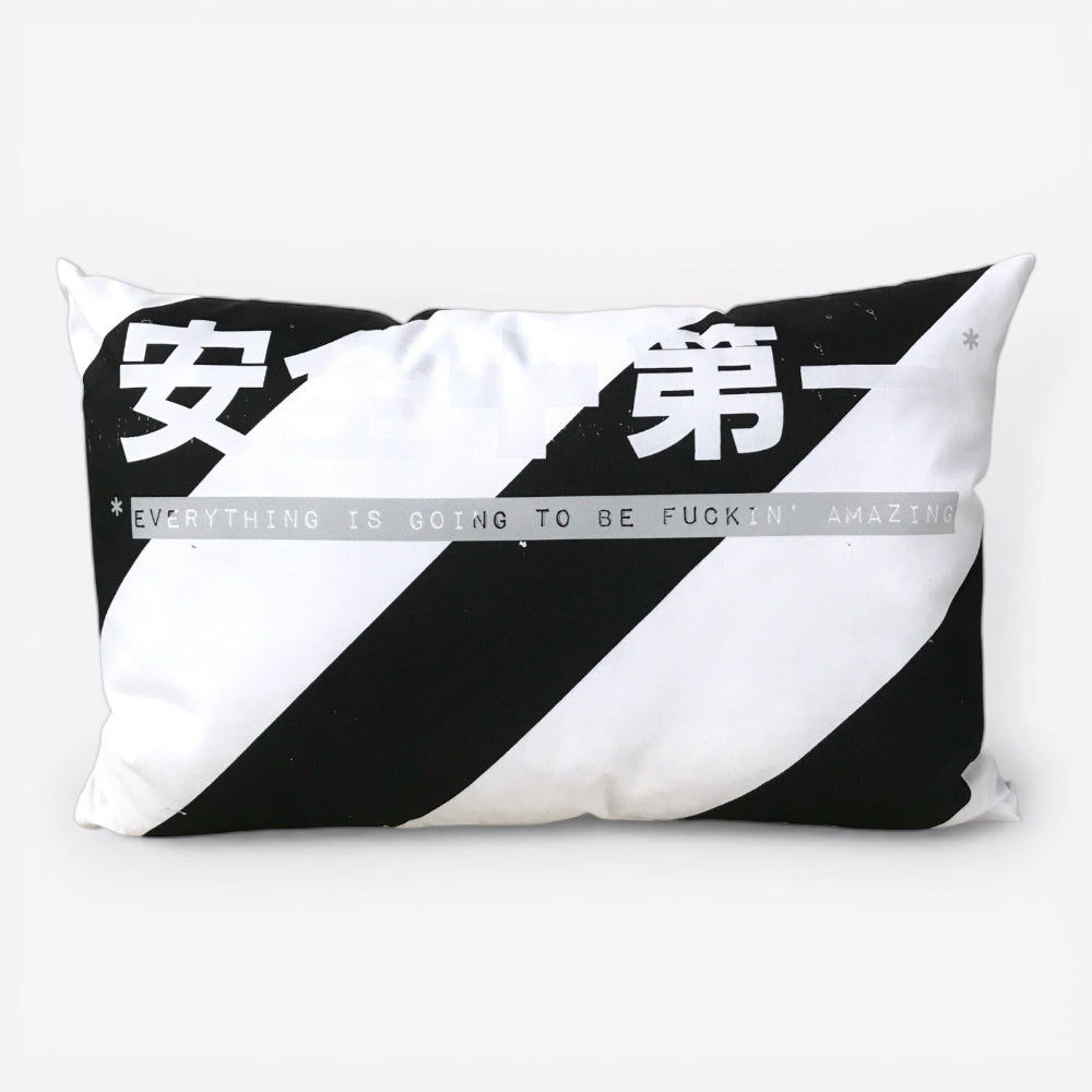 Kussen / F* Amazing + All Right / ZWARTWIT