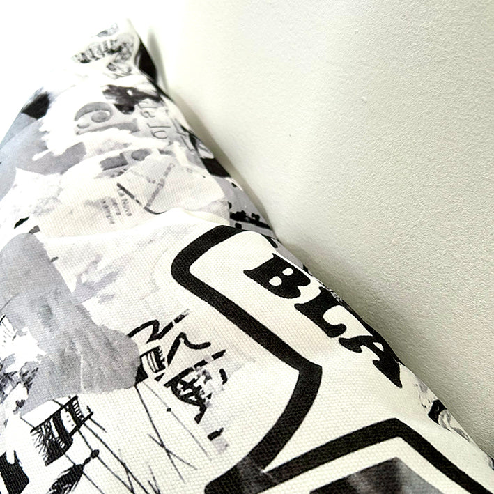 Kussen / Bla zwartwit