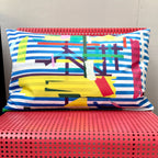 Kussen / Tape blauw