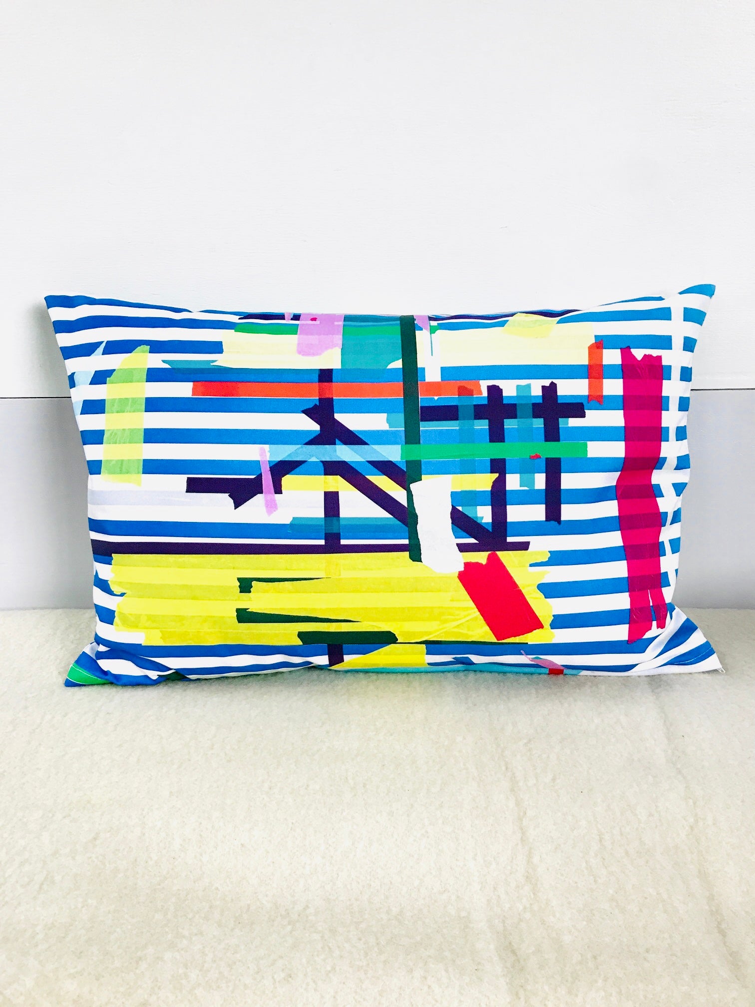 Kussen / Tape blauw