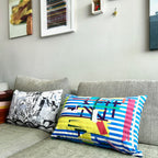 Kussen / Bla zwartwit