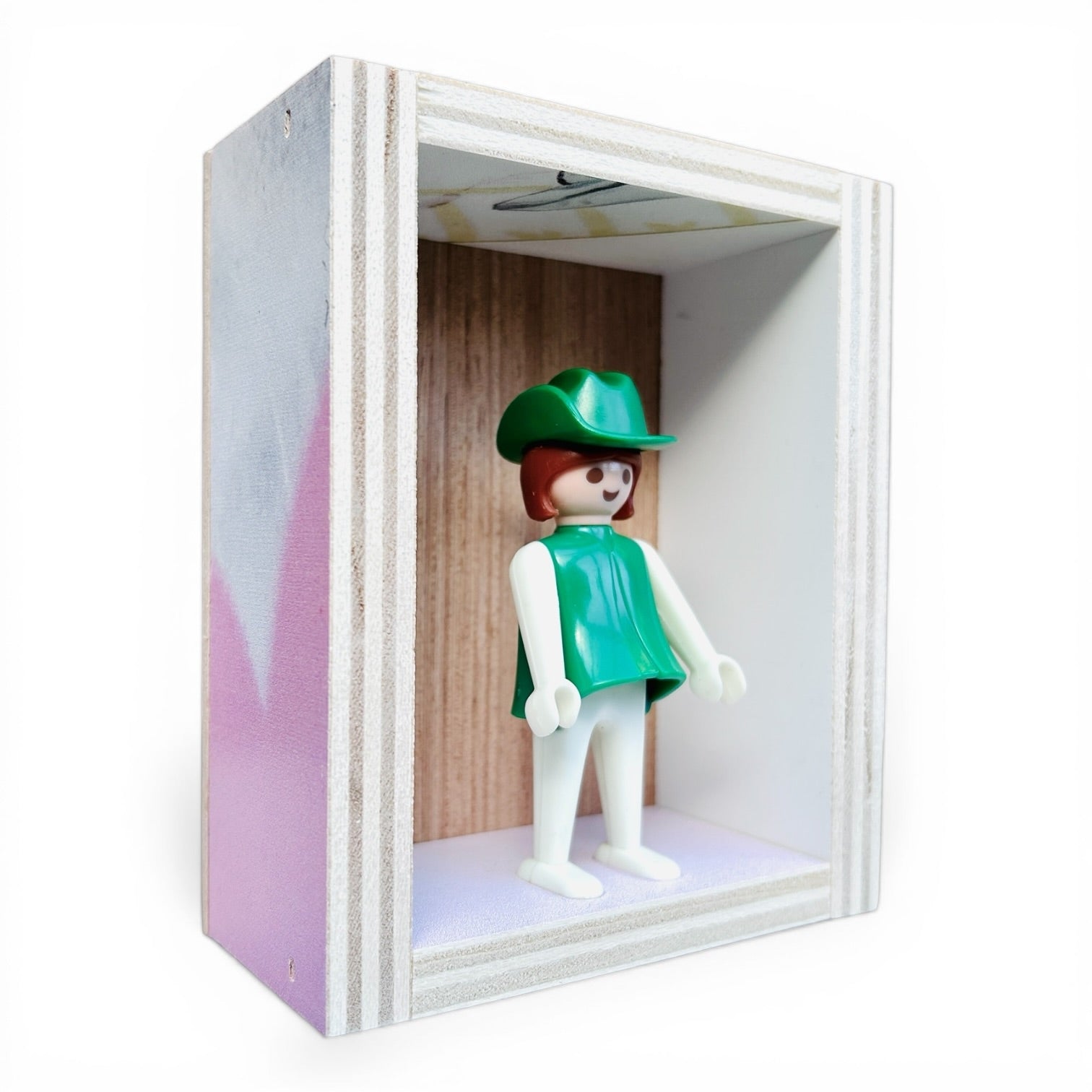 Playmobil huisje 'Meisje groenwit met groene cowboyhoed'