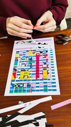WORKSHOP PAPIERVLECHTEN in ons atelier / incl. 1 ingelijst kunstwerk (ca 3 uur)