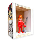 Playmobil huisje 'Rode werker met oranje helm en bezem'