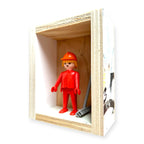 Playmobil huisje 'Rode werker met oranje helm en bezem'