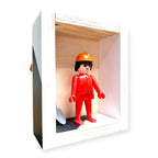 Playmobil huisje 'Rode werker met oranje helm en schep'