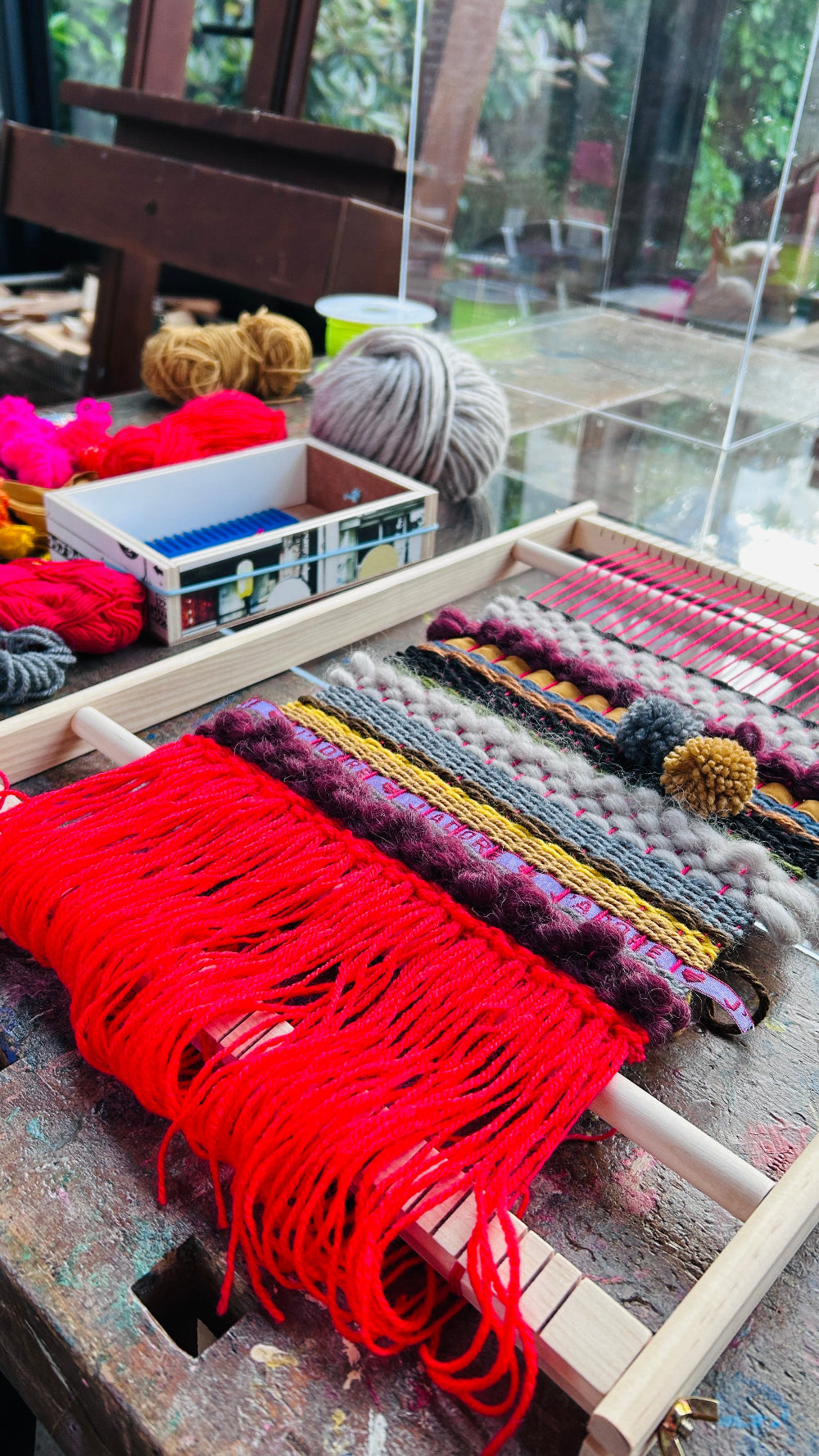 WORKSHOP WANDHANGER WEVEN in ons atelier, compleet (ca 3 uur)