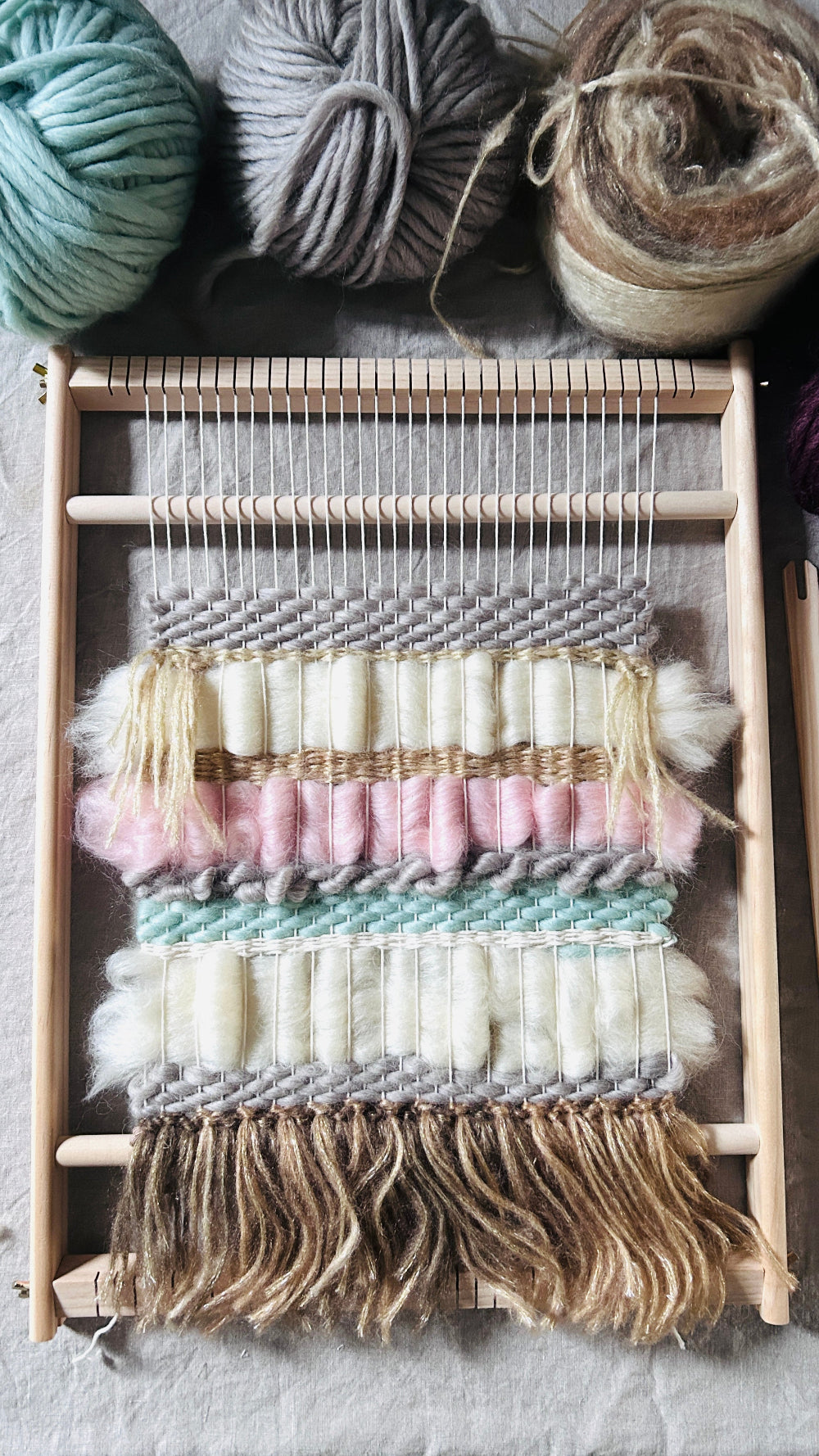 WORKSHOP WANDHANGER WEVEN in ons atelier, compleet (ca 3 uur)