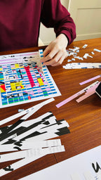 WORKSHOP PAPIERVLECHTEN in ons atelier / incl. 1 ingelijst kunstwerk (ca 3 uur)