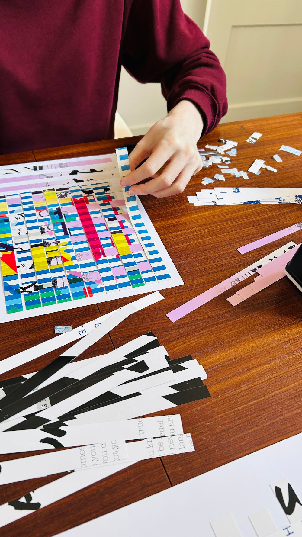 WORKSHOP PAPIERVLECHTEN in ons atelier / incl. 1 ingelijst kunstwerk (ca 3 uur)