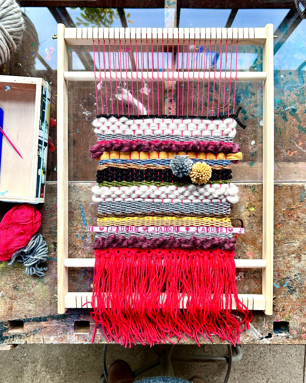 WORKSHOP WANDHANGER WEVEN in ons atelier, compleet (ca 3 uur)