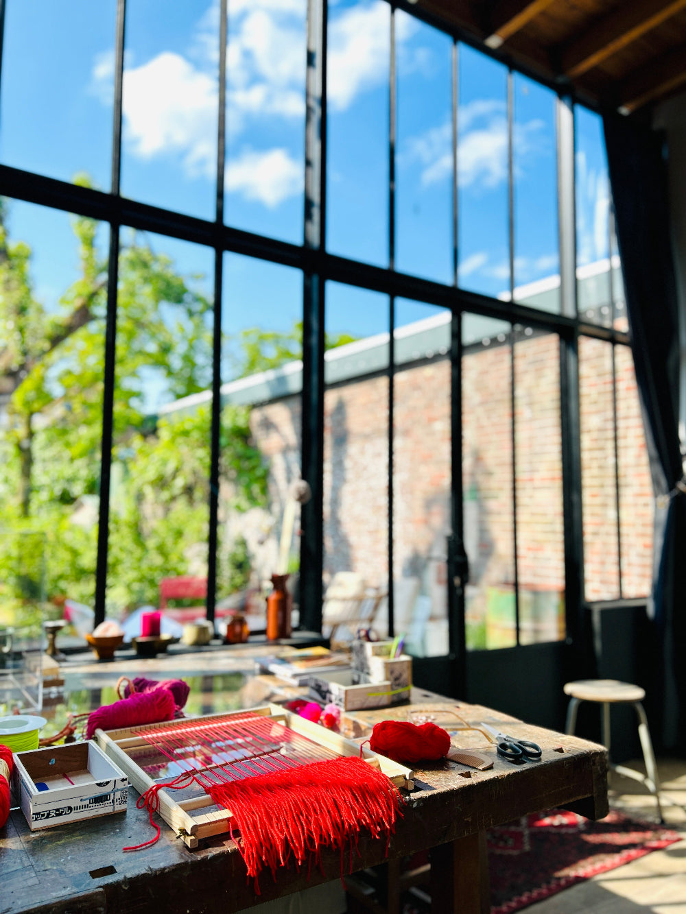 WORKSHOP WANDHANGER WEVEN in ons atelier, compleet (ca 3 uur)