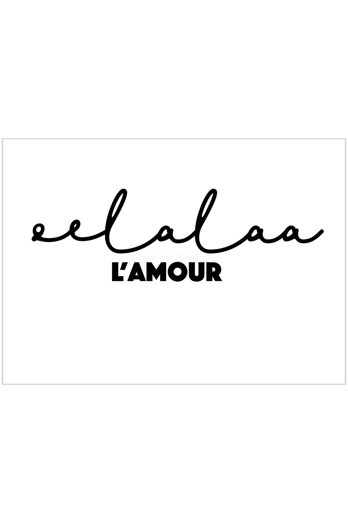 Oelalaa, zwart ©Studio op Stelten Fotografie