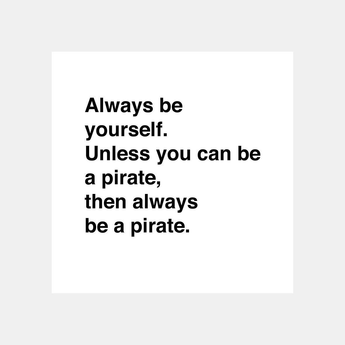 Pirates, vierkant / Foto op Hout