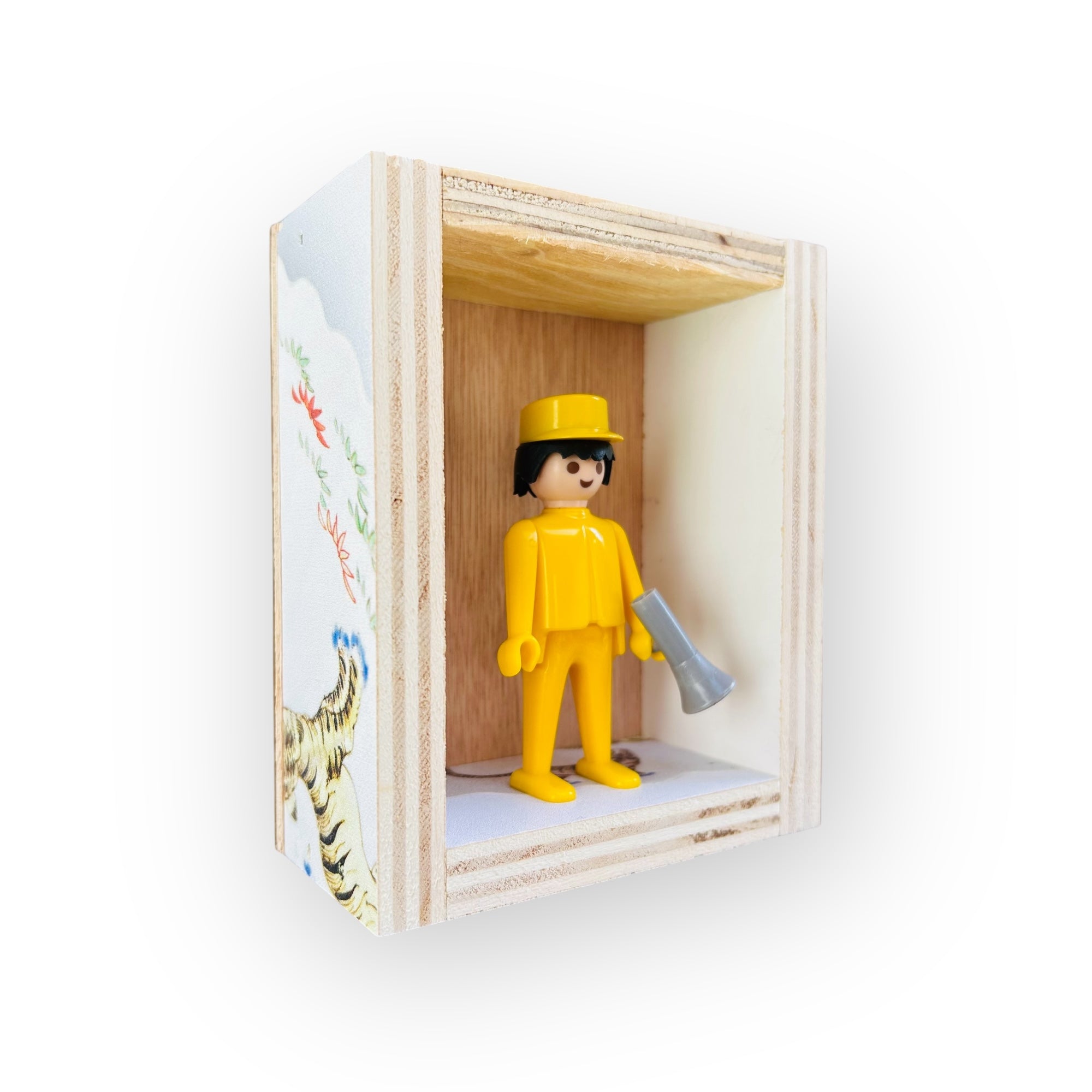 Playmobil huisje 'Geel popje met megafoon'