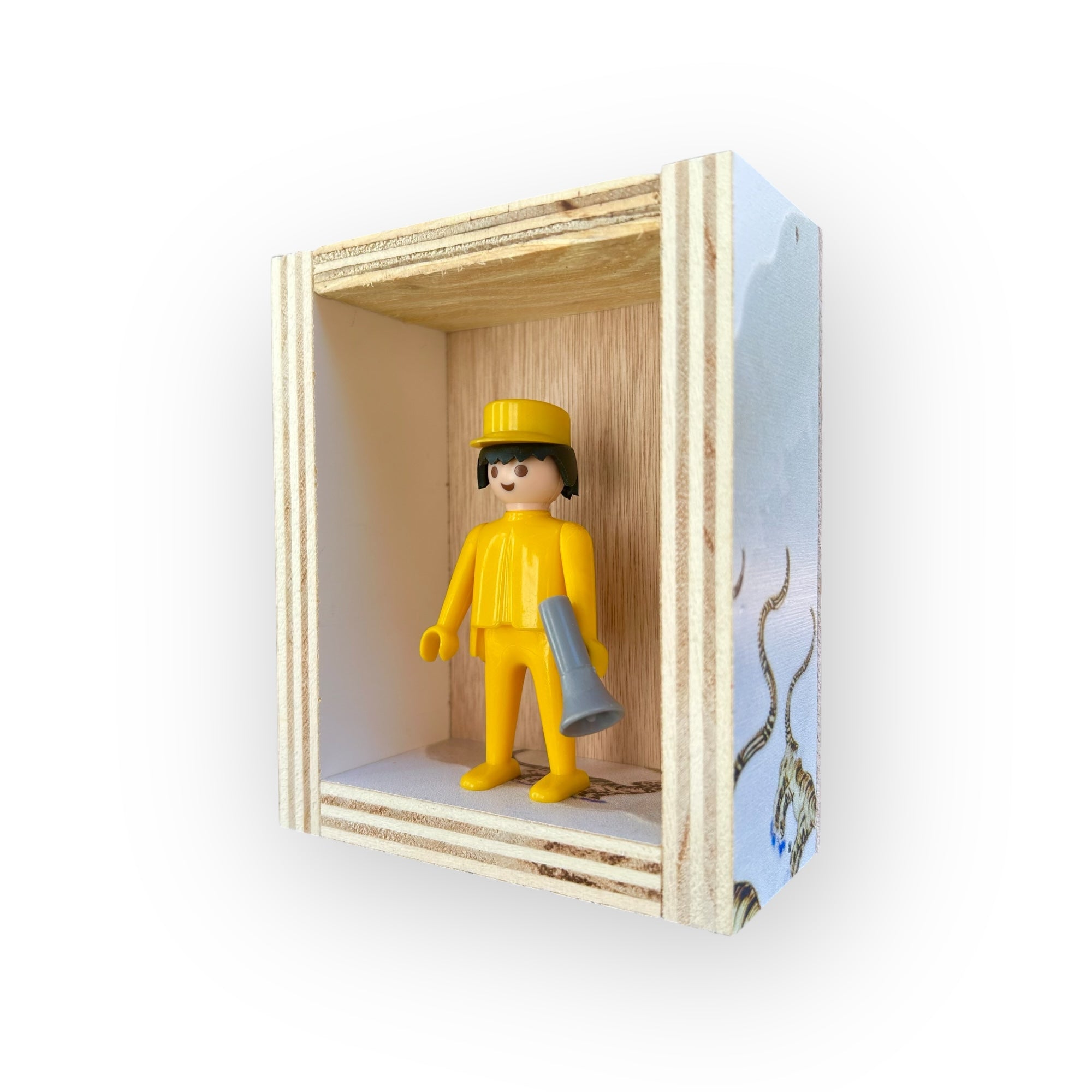 Playmobil huisje 'Geel popje met megafoon'