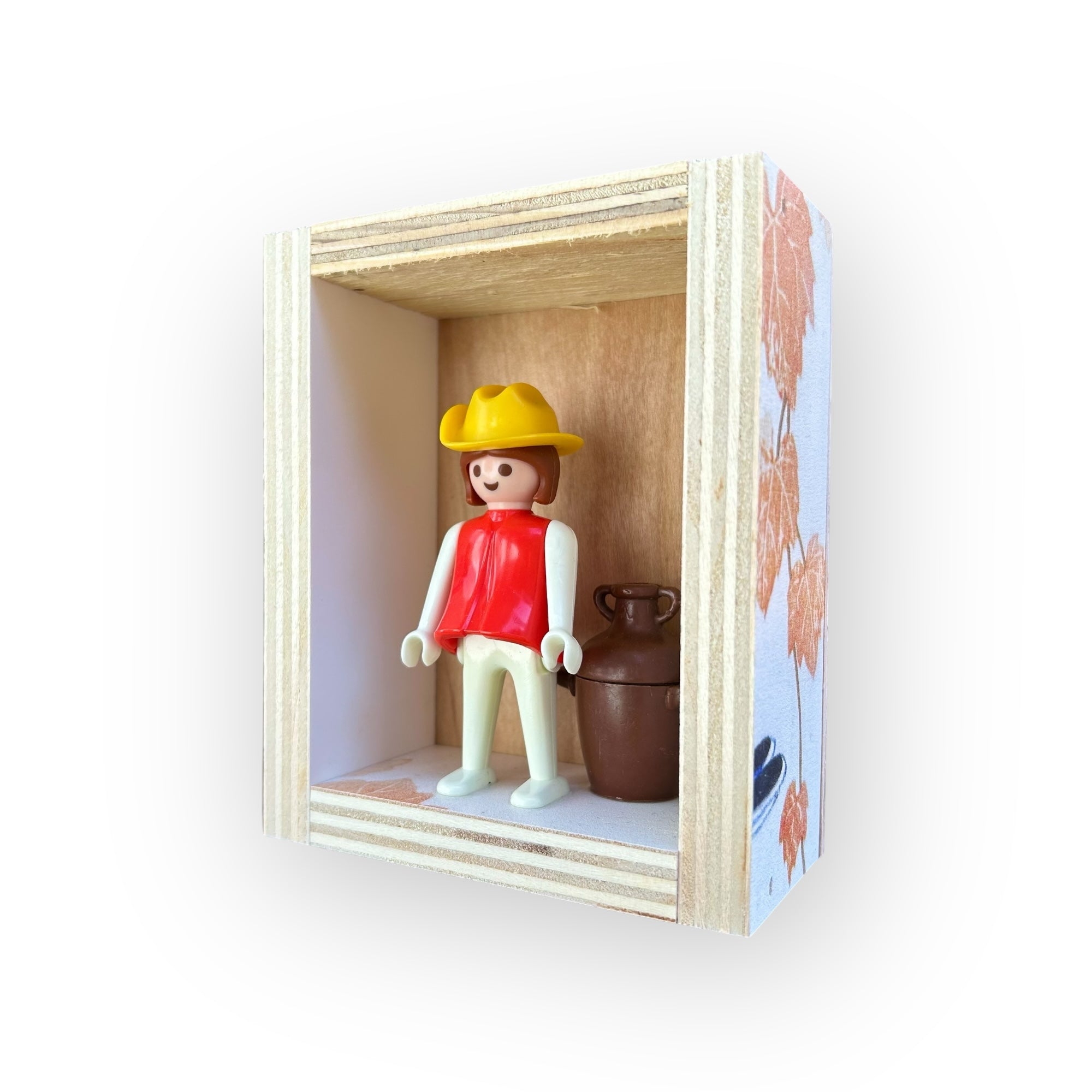 Playmobil huisje 'meisje gele cowboyhoed en bruine kan'