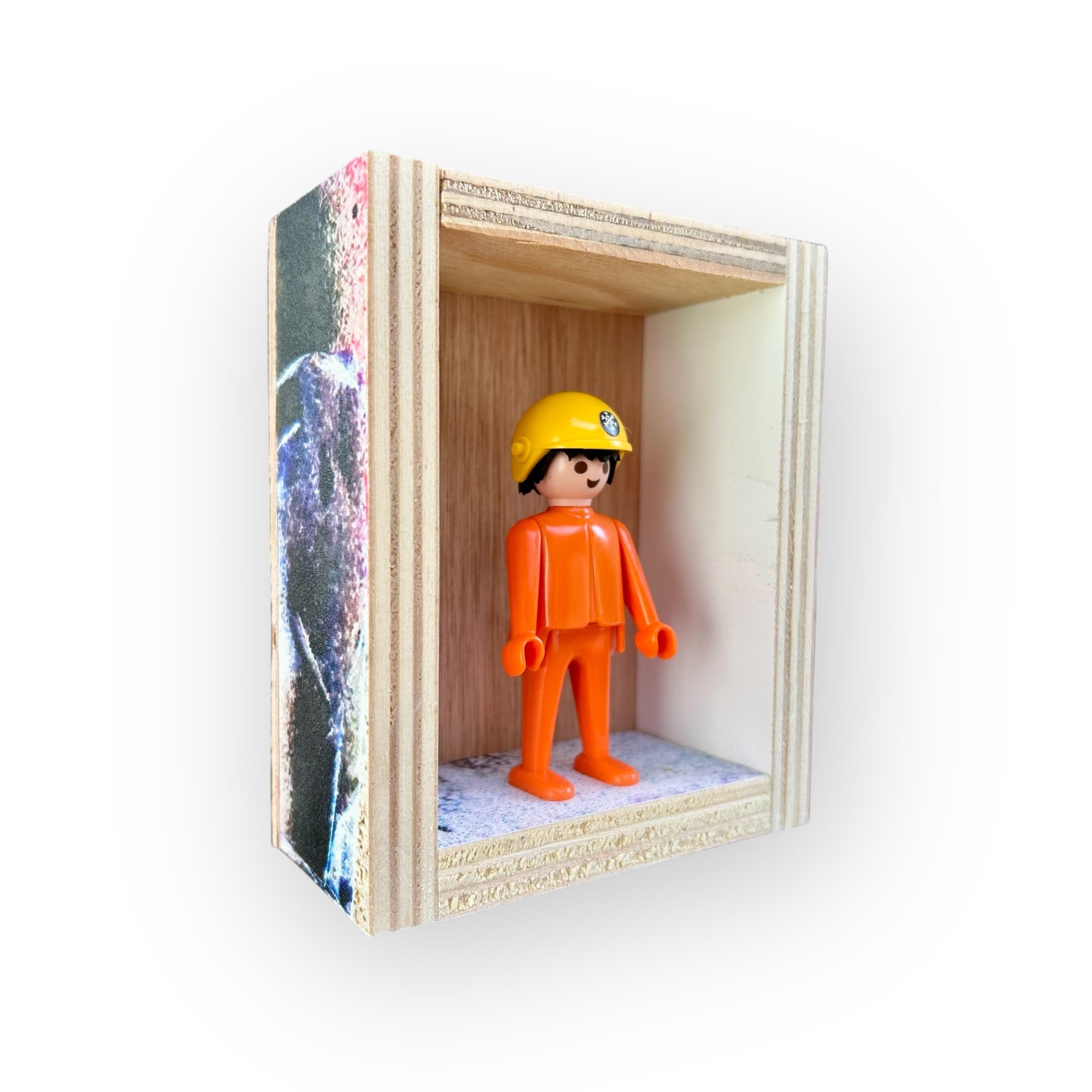 Playmobil huisje 'oranje popje met gele helm'