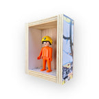 Playmobil huisje 'oranje popje met gele helm'