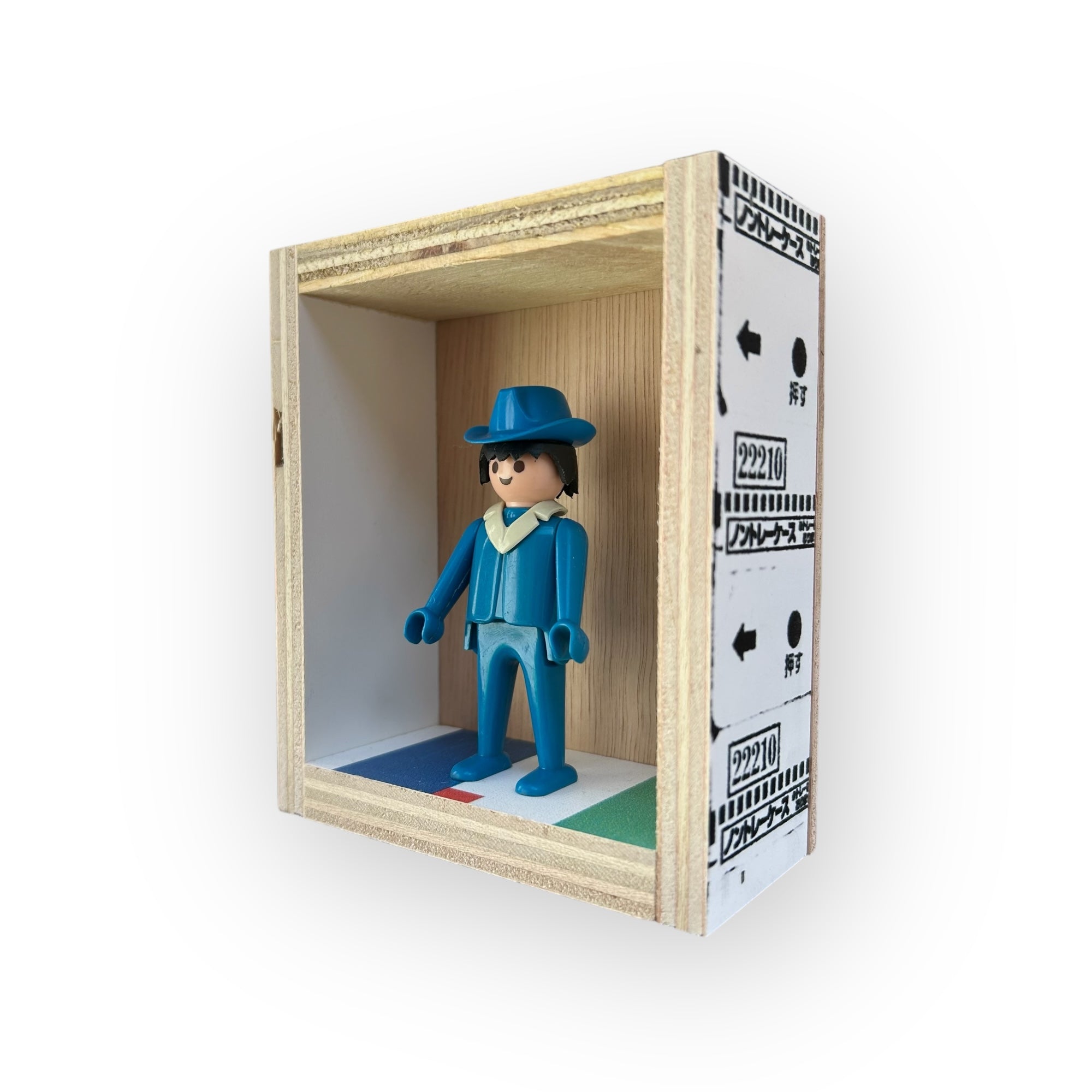 Playmobil huisje 'blauw popje met blauwe hoed'