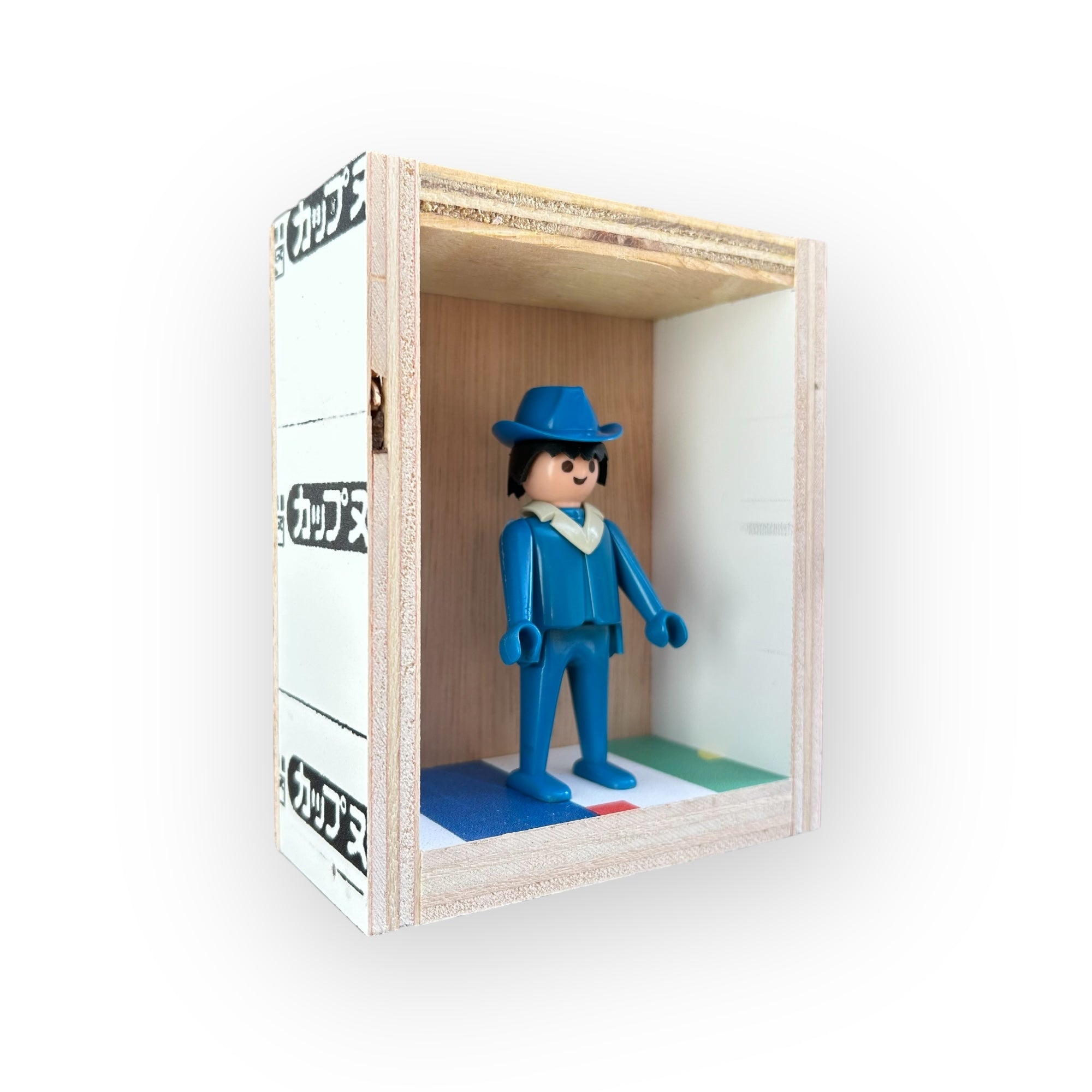 Playmobil huisje 'blauw popje met blauwe hoed'