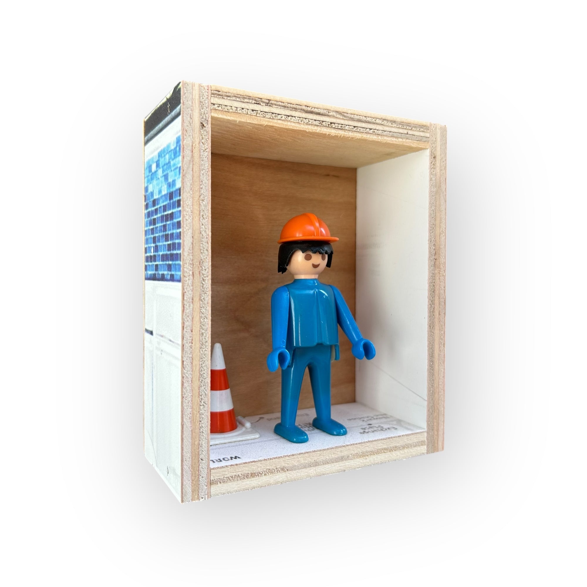 Playmobil huisje 'werker oranje helm'