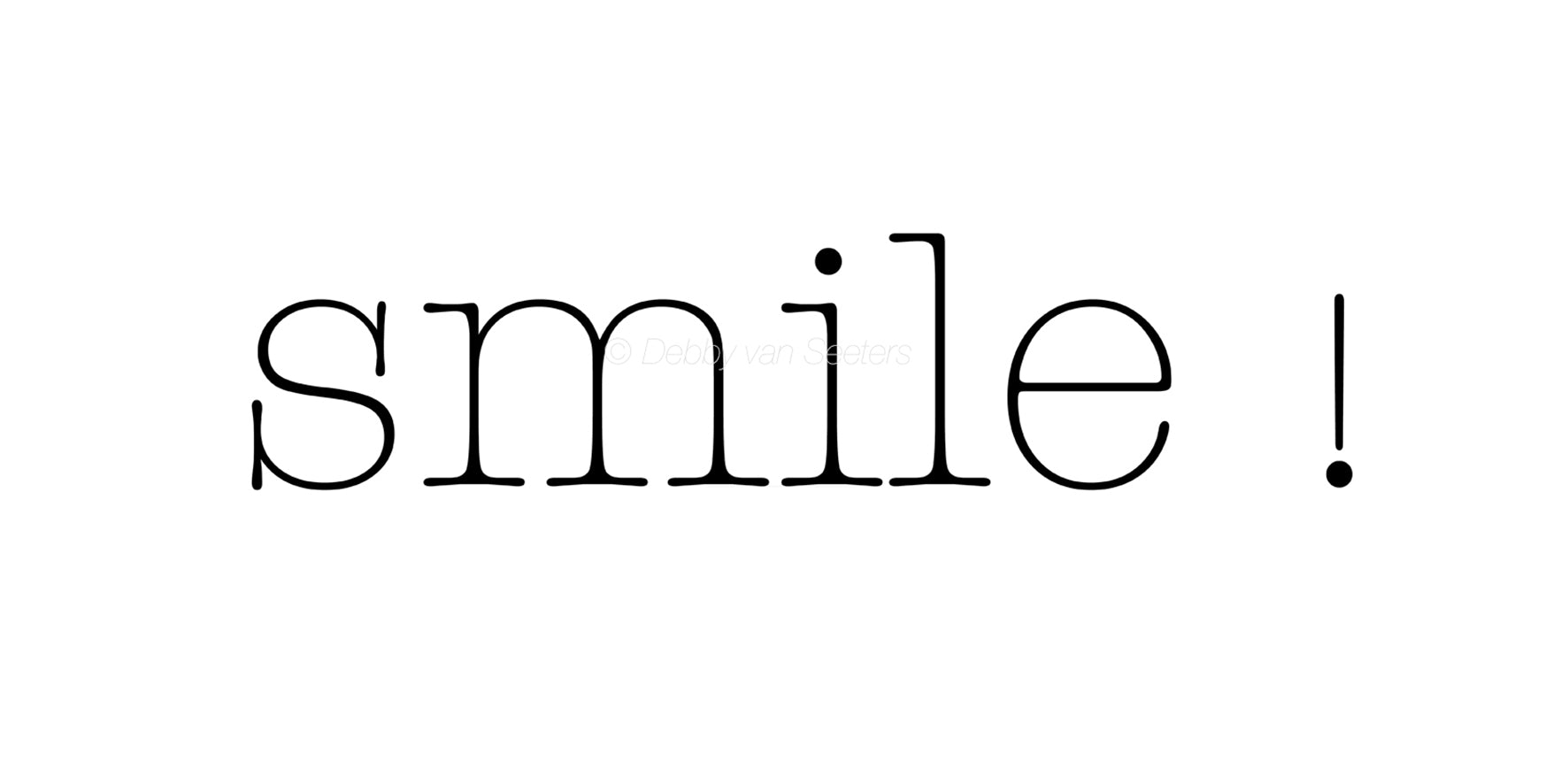 Smile, typewriter / Foto op Hout