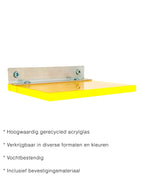 WANDPLANKJE Fluor Geel
