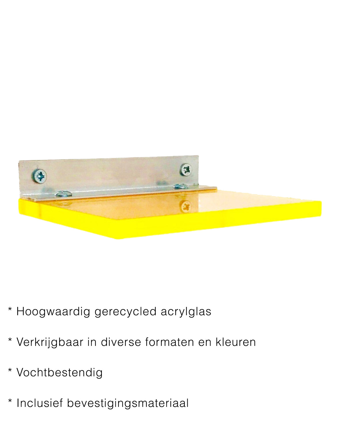 WANDPLANKJE Fluor Geel